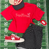 Panthers Monochromatic Bow Tee