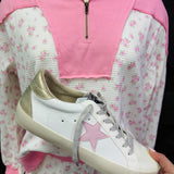 Blushing Petals Lounge Set Floral Zip Set