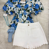 Blue Florals Top