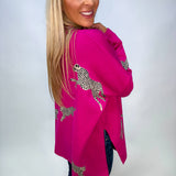 Cheetah Mock Neck Sweater - Various Colors and Plus!