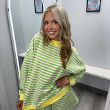 Sunny Side Stripe Mockneck Sweatshirt