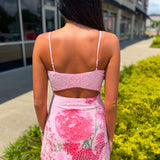 Blush Bloom Beaded Mini Beaded Dress