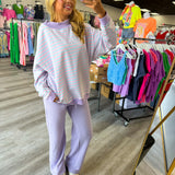 Sunny Side Stripe Mockneck Sweatshirt