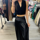 Satin Black Skirt