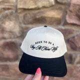 Born To Be A Stay At Home Wife - Black Vintage Trucker Hat