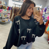 Pearl Bow Sweatshirt