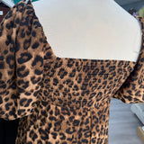 Leopard Midi RicRac Dress
