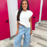 Polka Dot Barrel Jeans