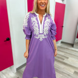 The Lavender Luxe Embroidered Midi