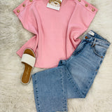 Shoulder Button Detail Top