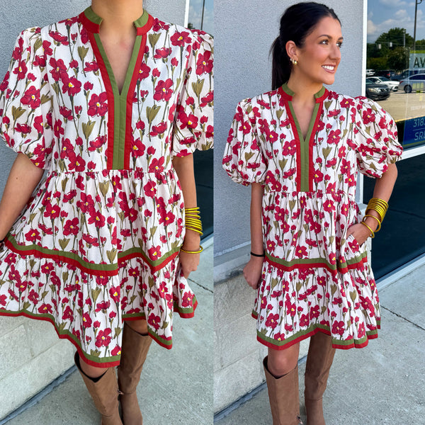 Distinctly Sweet Dress |  Rust Red