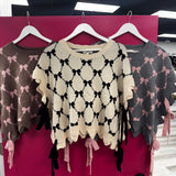 Bow Sweater Mocha Pink