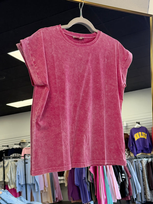 My Favorite Find | Acid Wash Cuffed Short Sleeve Tee