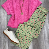 Petal Path Wide Leg Pants