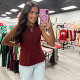 Burgundy Bow Top