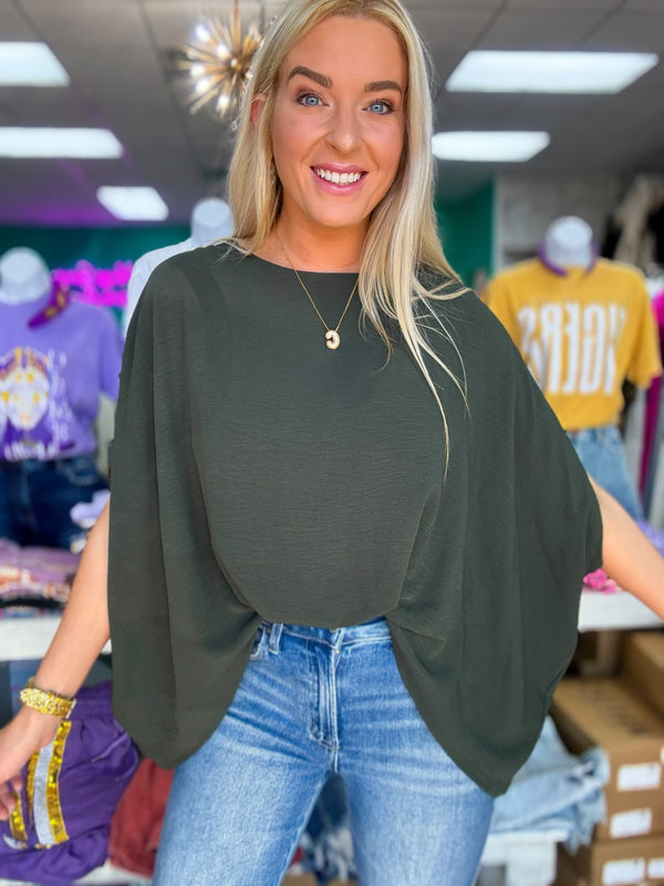 Olive Solid Top