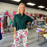 The Evergreen Scallop Top