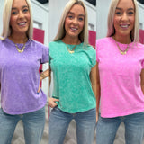 My Favorite Find | Acid Wash Cuffed Short Sleeve Tee