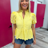 All Eyes on You Eyelet Top