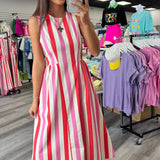 Sweet Talk Stripe Midi Dress