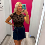 Espresso Bloom Top