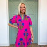 Bold Blossom Mini Dress