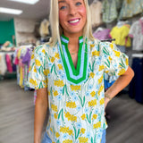 The Southern Charm Floral Top | Yellow