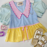 Hop On By Stripe Pastel Top