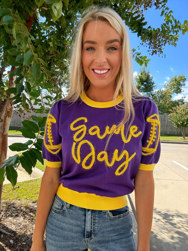 Game Day Light Weight Cropped Sweater