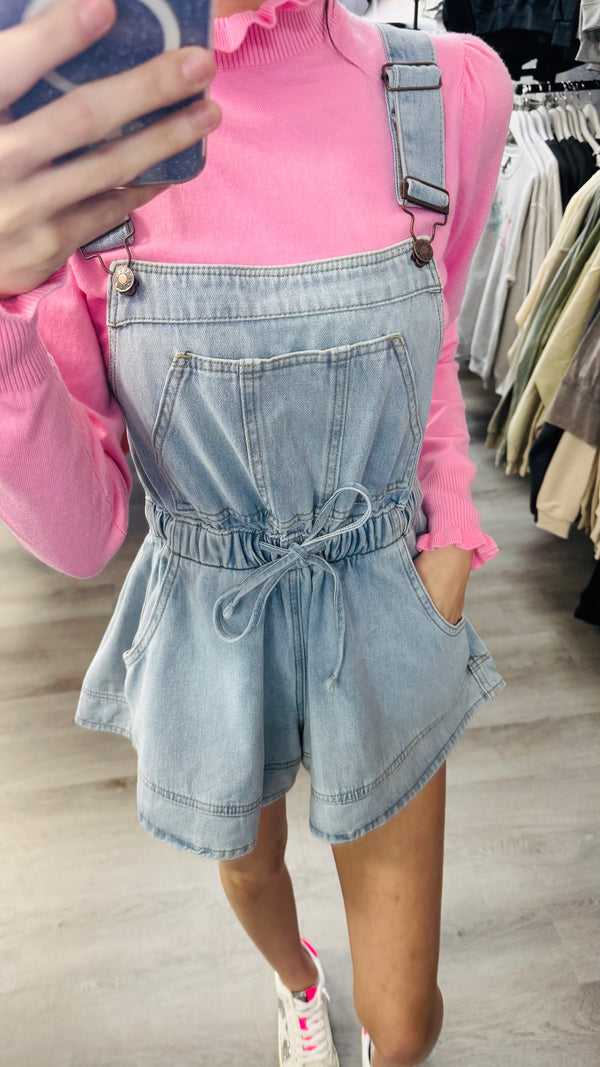 Holy Smokes Denim Overall Romper