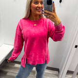 The Must Have Minearl Wash Hem Sweatshirt