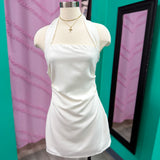 White Halter Dress White