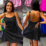 Midnight Bow Strap Detail Dress