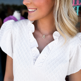 Once In A Lifetime Textured White Dress