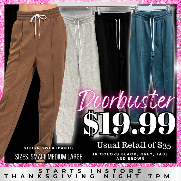 BLACK FRIDAY | Scuba Sweatpants with Pockets