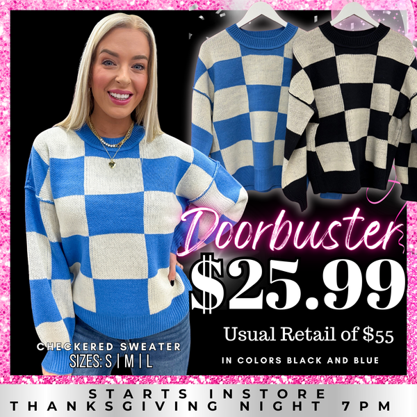 BLACK FRIDAY | Checkered Sweater