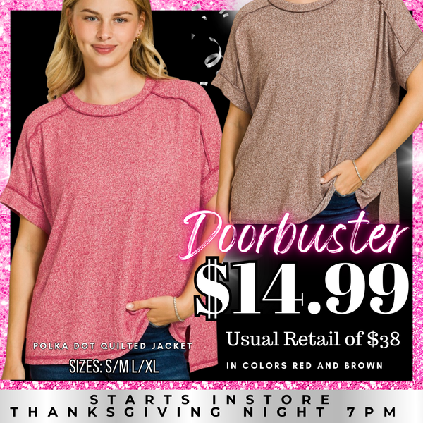 Black Friday | Soft Melange Hacci Short Sleeve Hi-low Tee