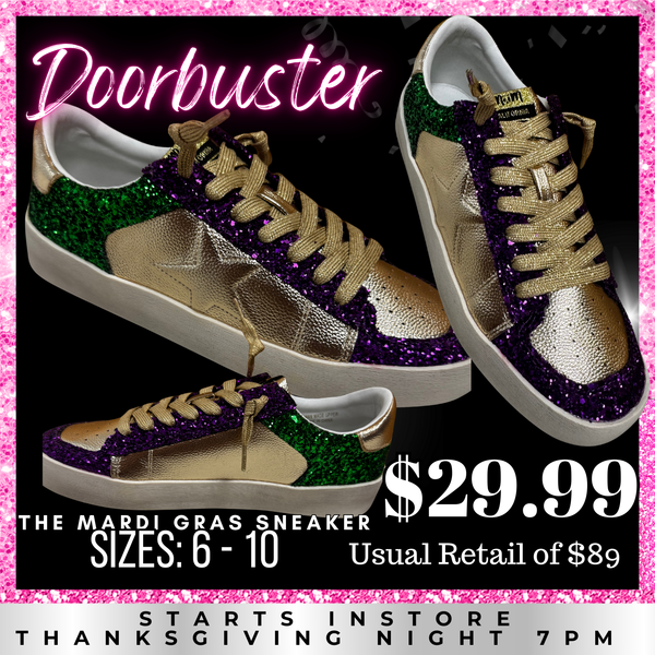 BLACK FRIDAY | The Alex Sneaker | Mardi Gras
