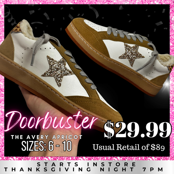 BLACK FRIDAY | The Avery Sneaker  | White Apricot