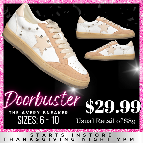 BLACK FRIDAY | The Avery Sneaker | PINK WHITE TAN