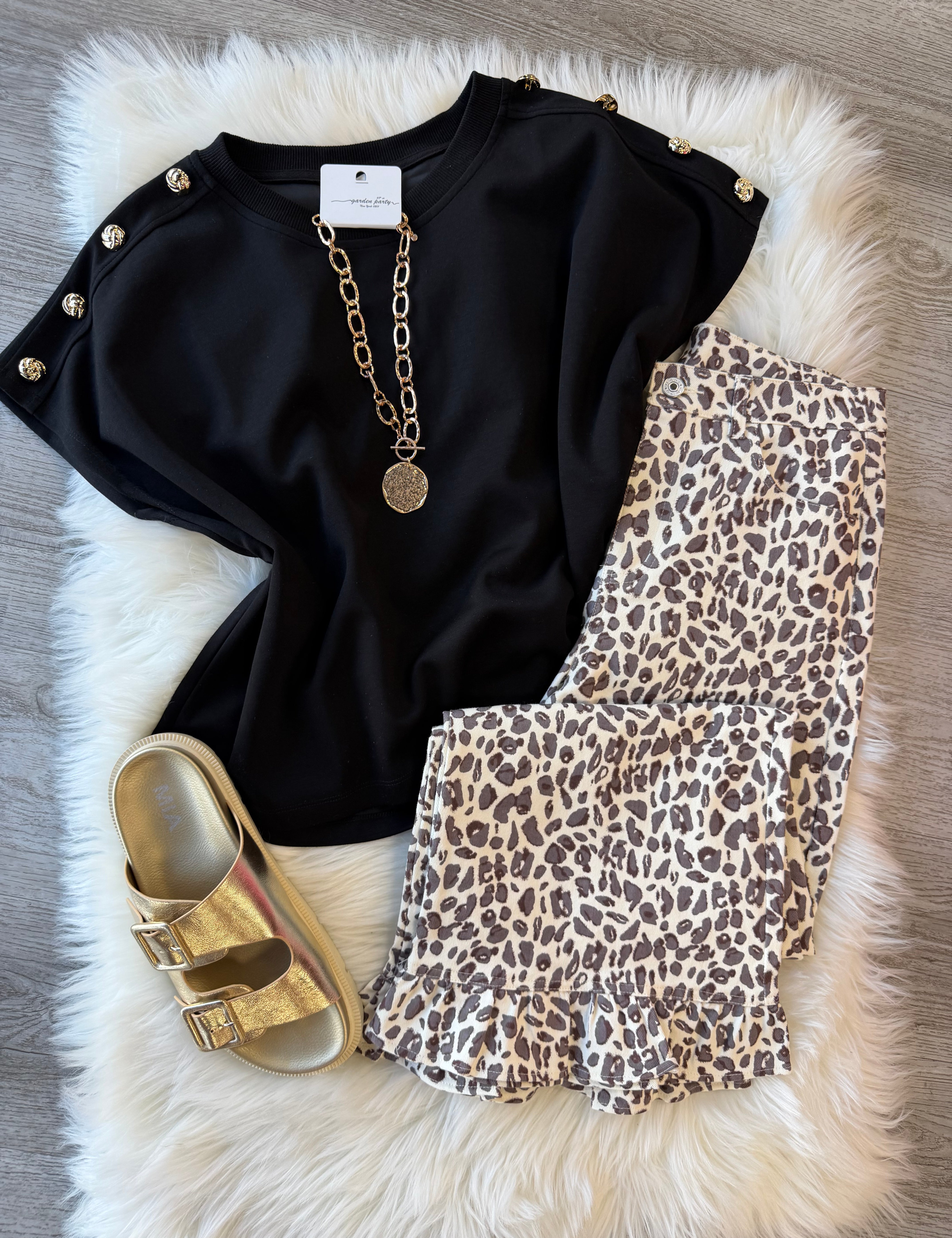 Shoulder Button Detail Top