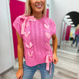 Be My Baby Pink Ribbon Sweater