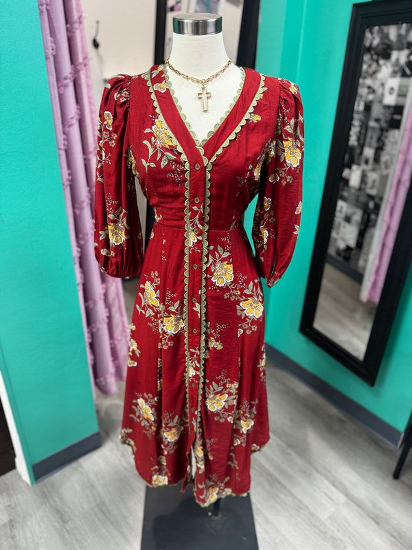 Meet Me There Floral Midi