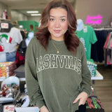 Nashville Ribbed Sweatshirt - Olive