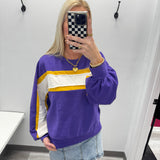 Gameday Theme French Terry Color Block Top