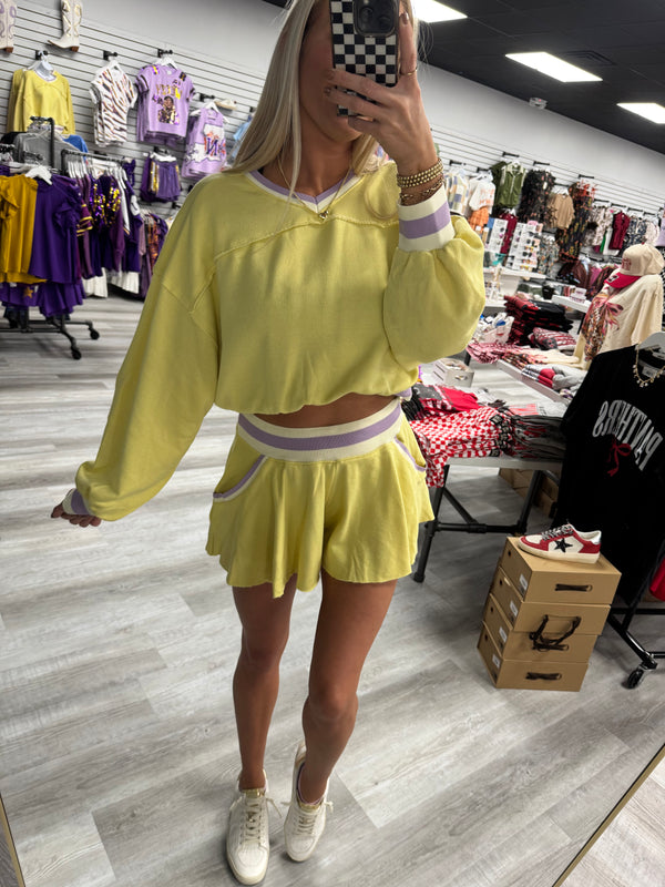 Pastel Yellow and Purple Set