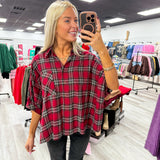 Flannel Top - Red