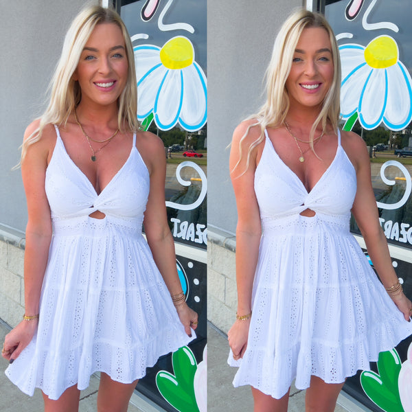 Lace Dress with Twist Bust | ONLINE ONLY