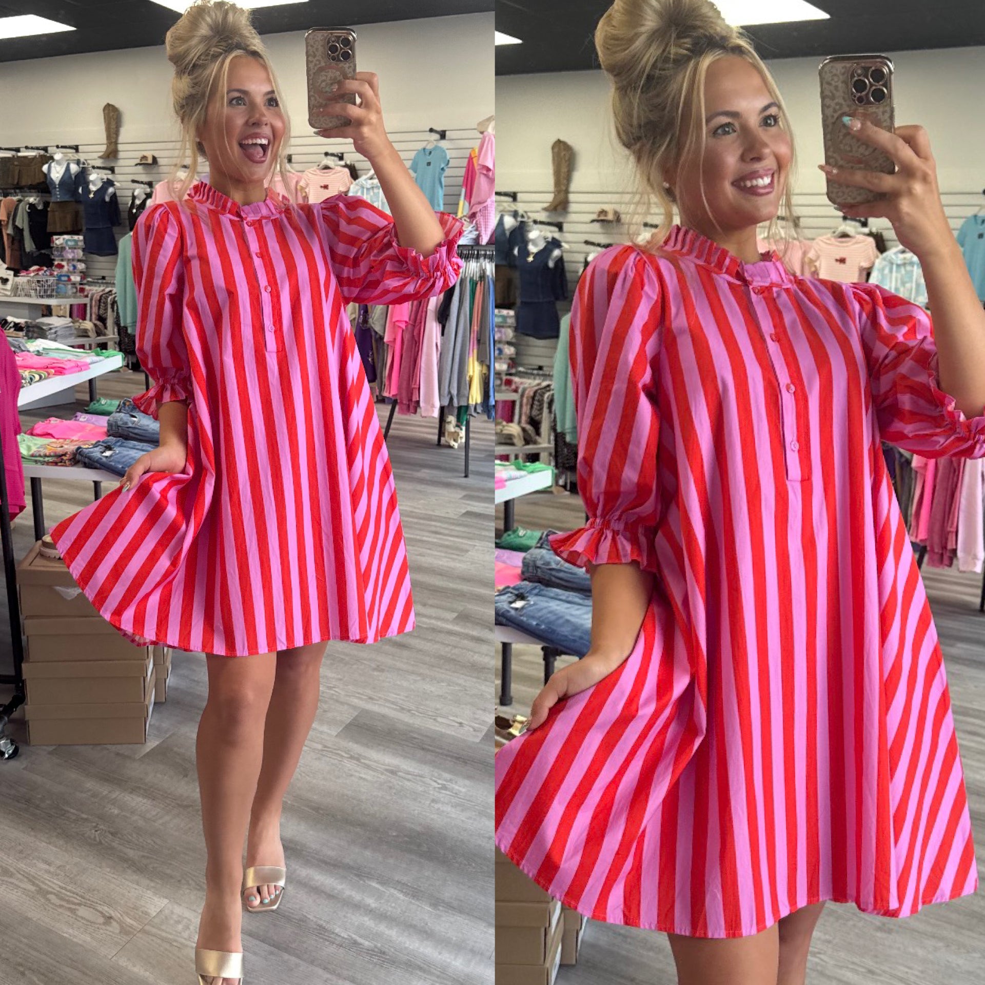 Flirty Pop Stripe Dress