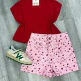 Rosy Days Floral Shorts